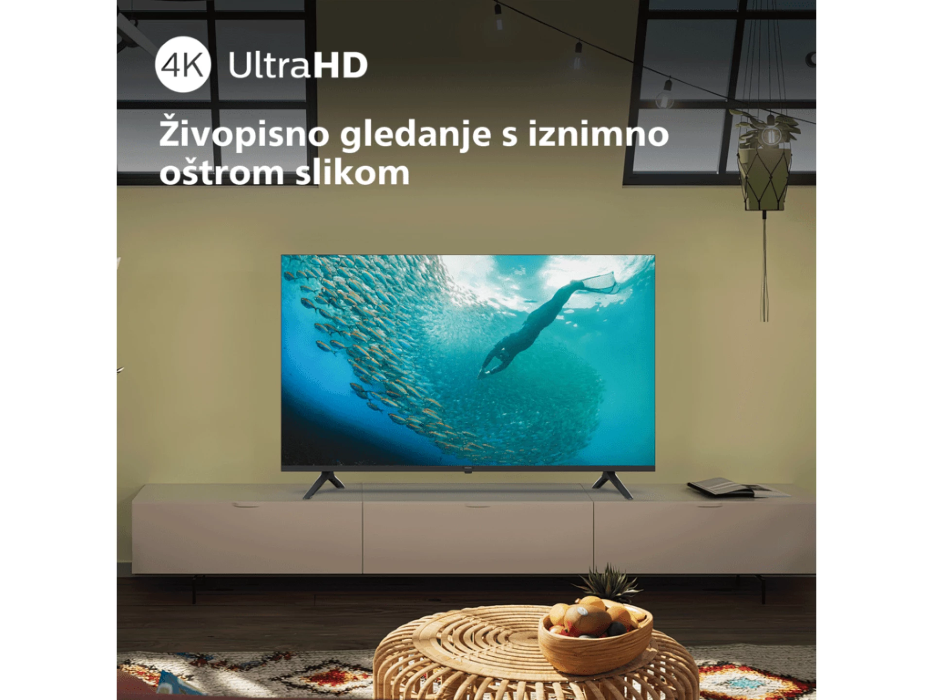 Philips 43''PUS7009 4K Titanzvuk 20W; HDMI 2.1;panel 60HZ; Pixel Precise Ultra HD