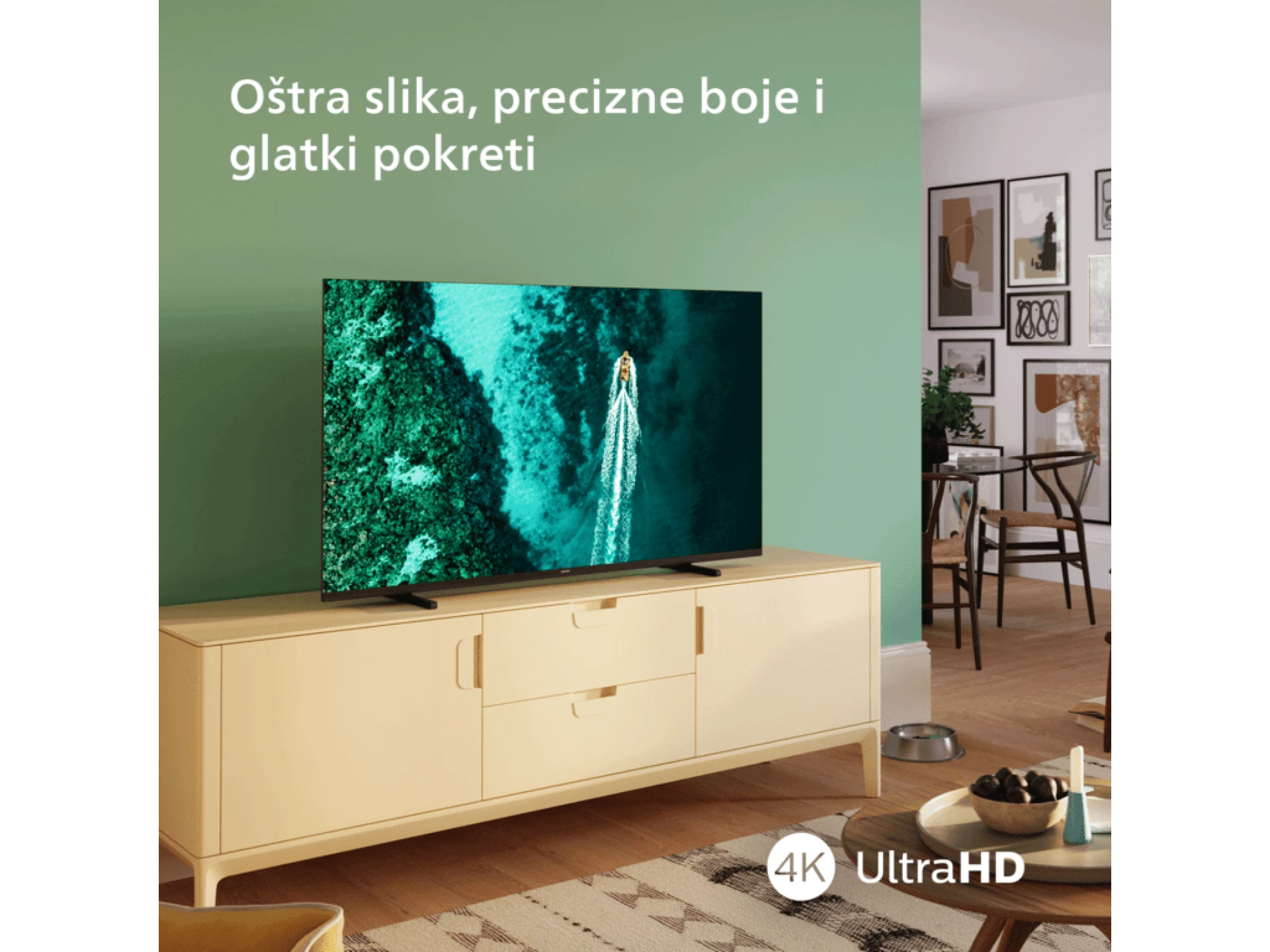 Philips 55"PUS7409 4K GooglePixel Precise Ultra HDDolby Atmos zvuk