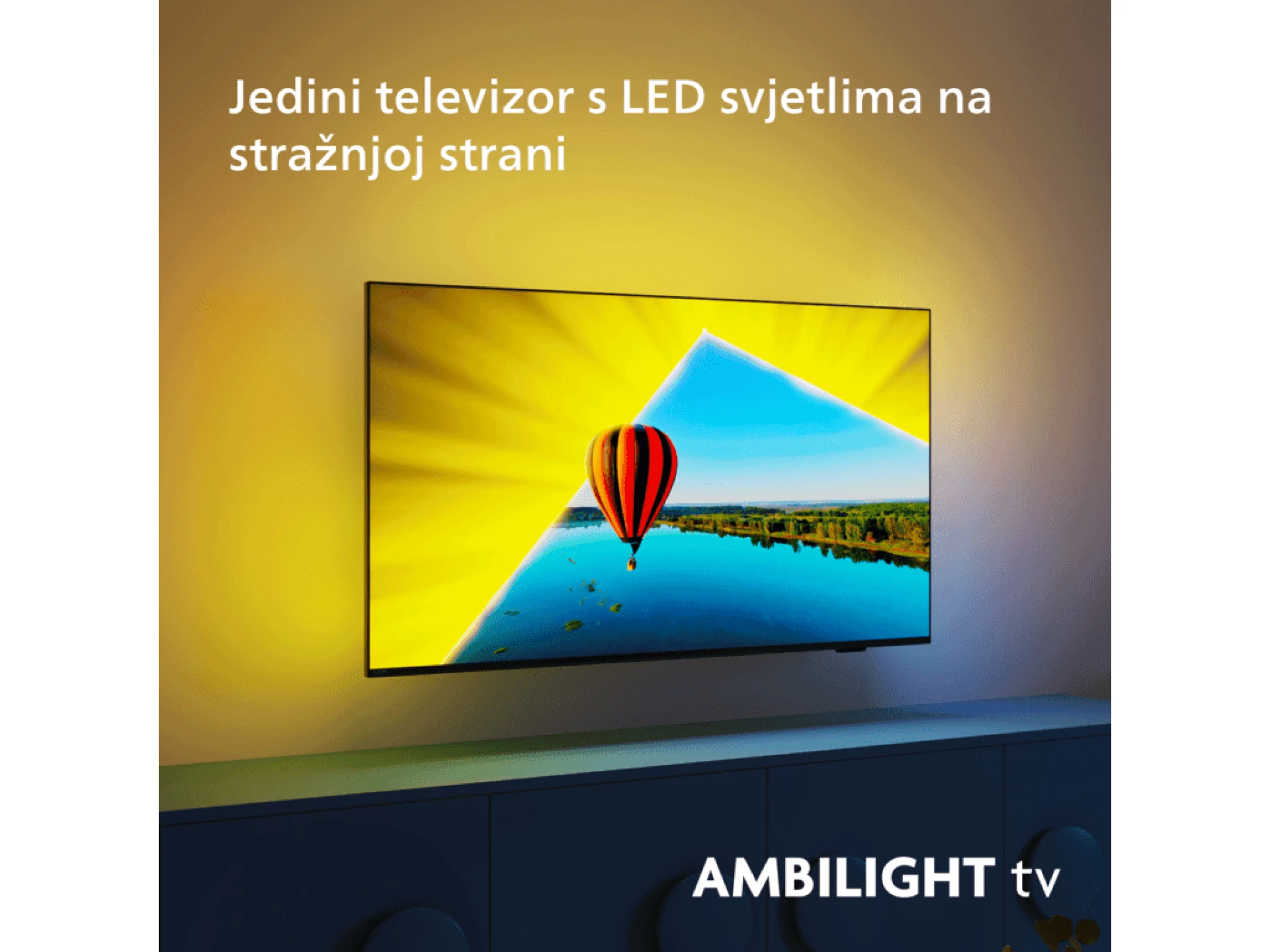 Philips 65"PUS8079 4K Titan OSAmbilight s 3 strane; HDMI 2.1Pixel Precise Ultra HD; Dolby Atmos