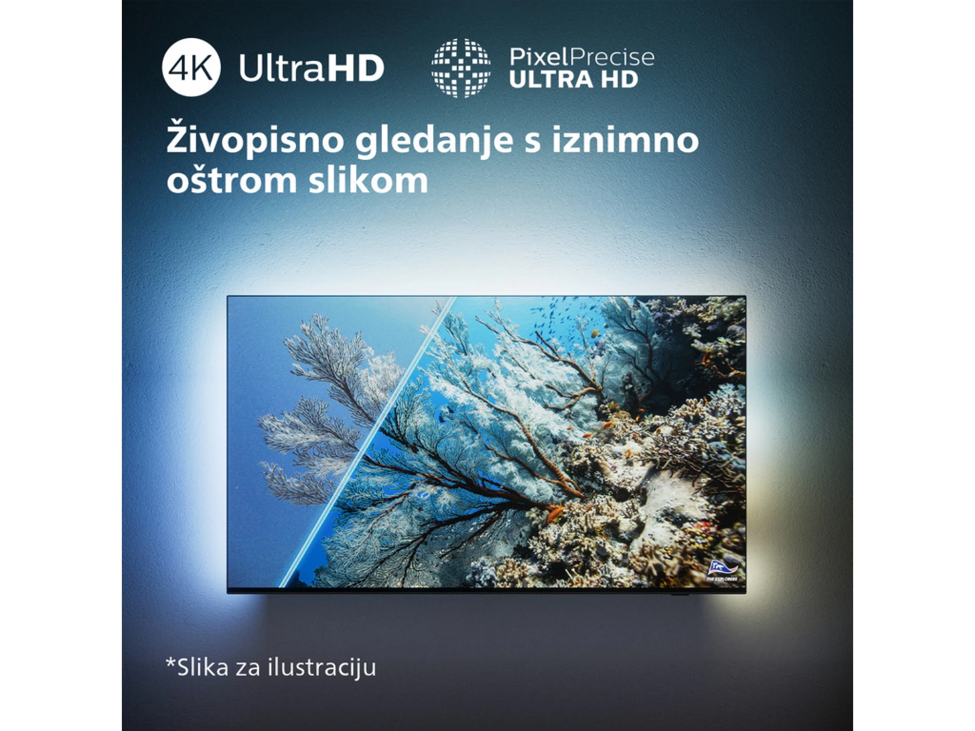 Philips 65"PUS8319 4K Titan TVAmbilight s 3 strane; HDMI 2.1Pixel Precise Ultra HD; Dolby Atmos