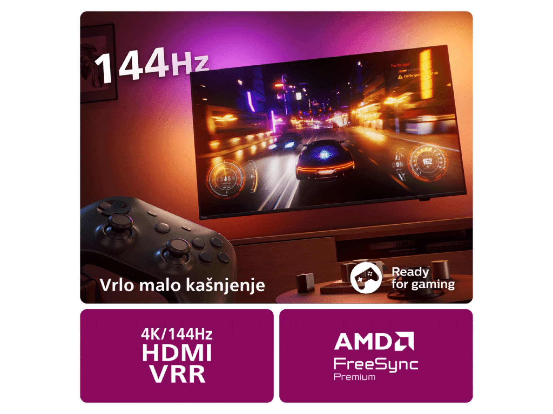 Philips 75"PUS8919 4K Titan OSAmbiliht TV s 3 stran; 120HzRMS 40W; Dolby Digital; Dolby Atmos