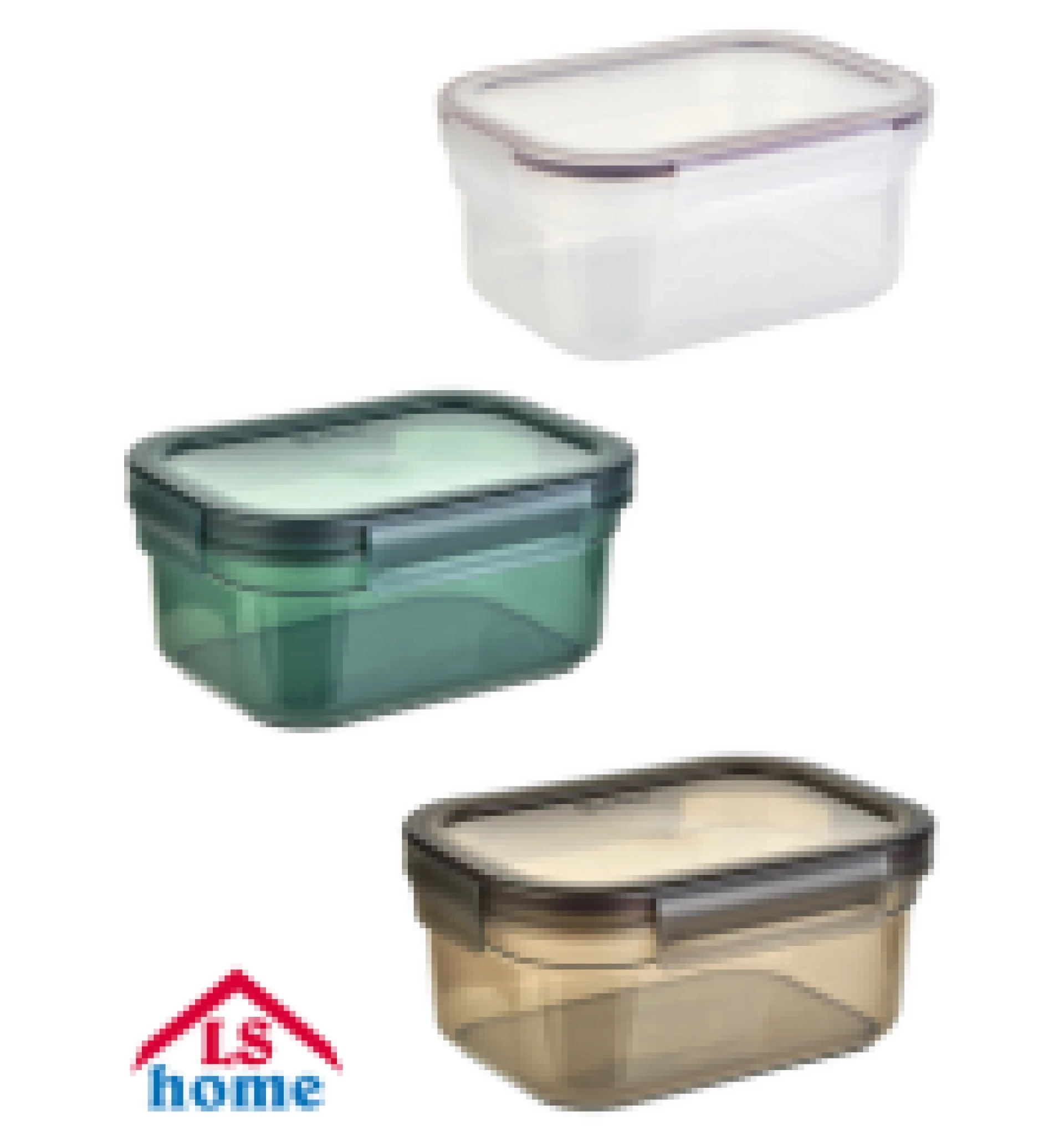 POSUDA 1/1 s poklopcem 19,5x14,5x9cm/1,5L PVC mix boja Divina DP 5# SR38