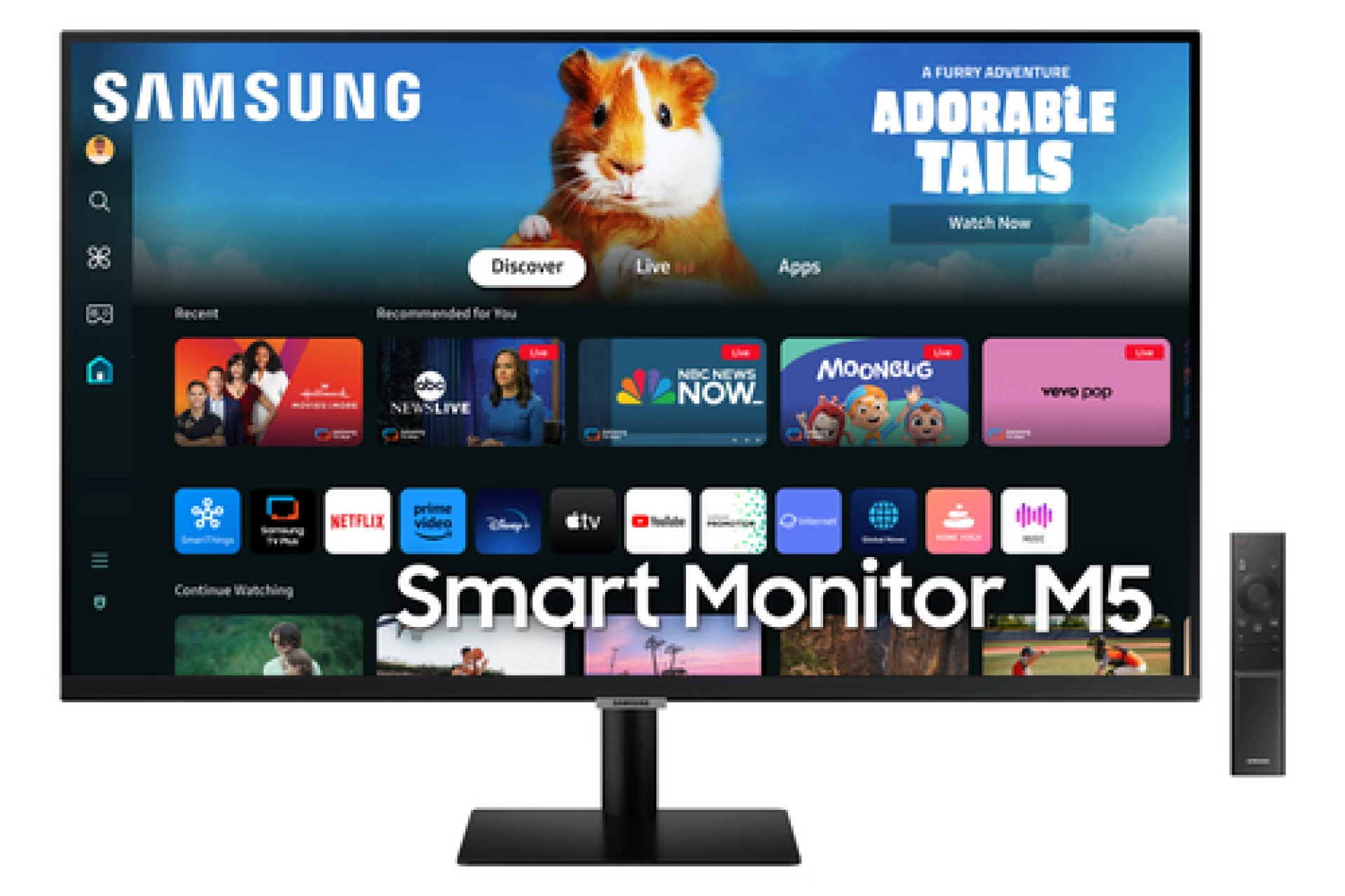 Samsung Smart 27" M50D monitorVA,1920x1080,4ms,250cd,WiFi53000:1, 60Hz, Tizen OS, 2xHDMI, 2xUSB