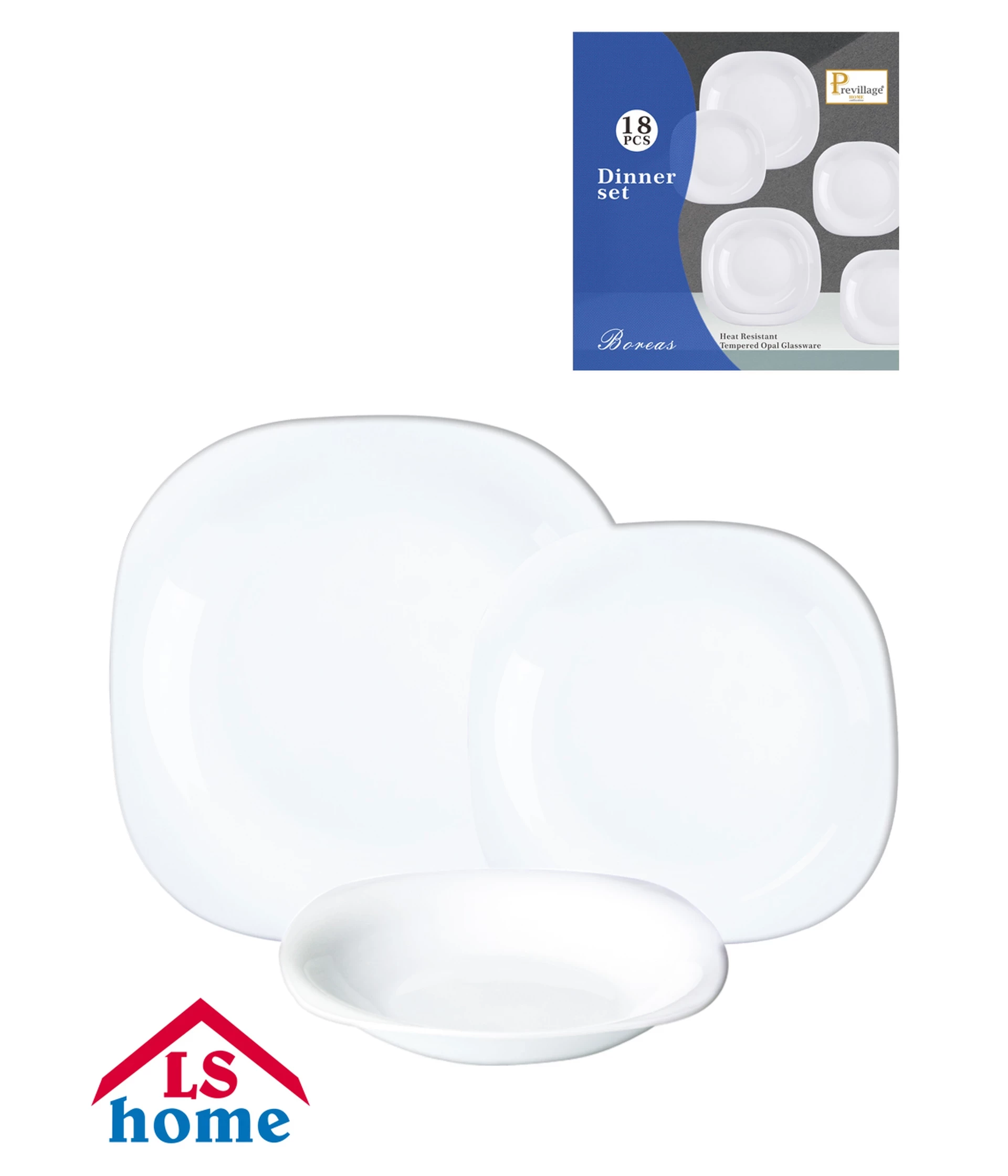 SERVIS 18/1 četvrtasti/bijeli W-18Z WHITE BOREAS Previllage 2# K50
