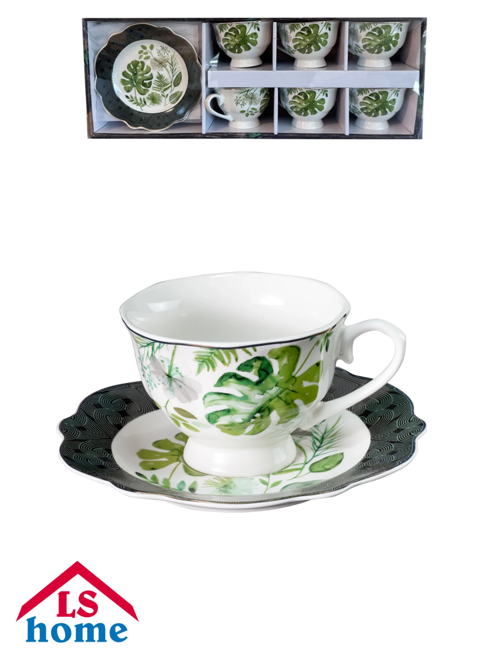 SET ŠALICA 6/1 220cc dekor/sa zlatnom linijom N.B.China DF2030 Previllage 6# K50