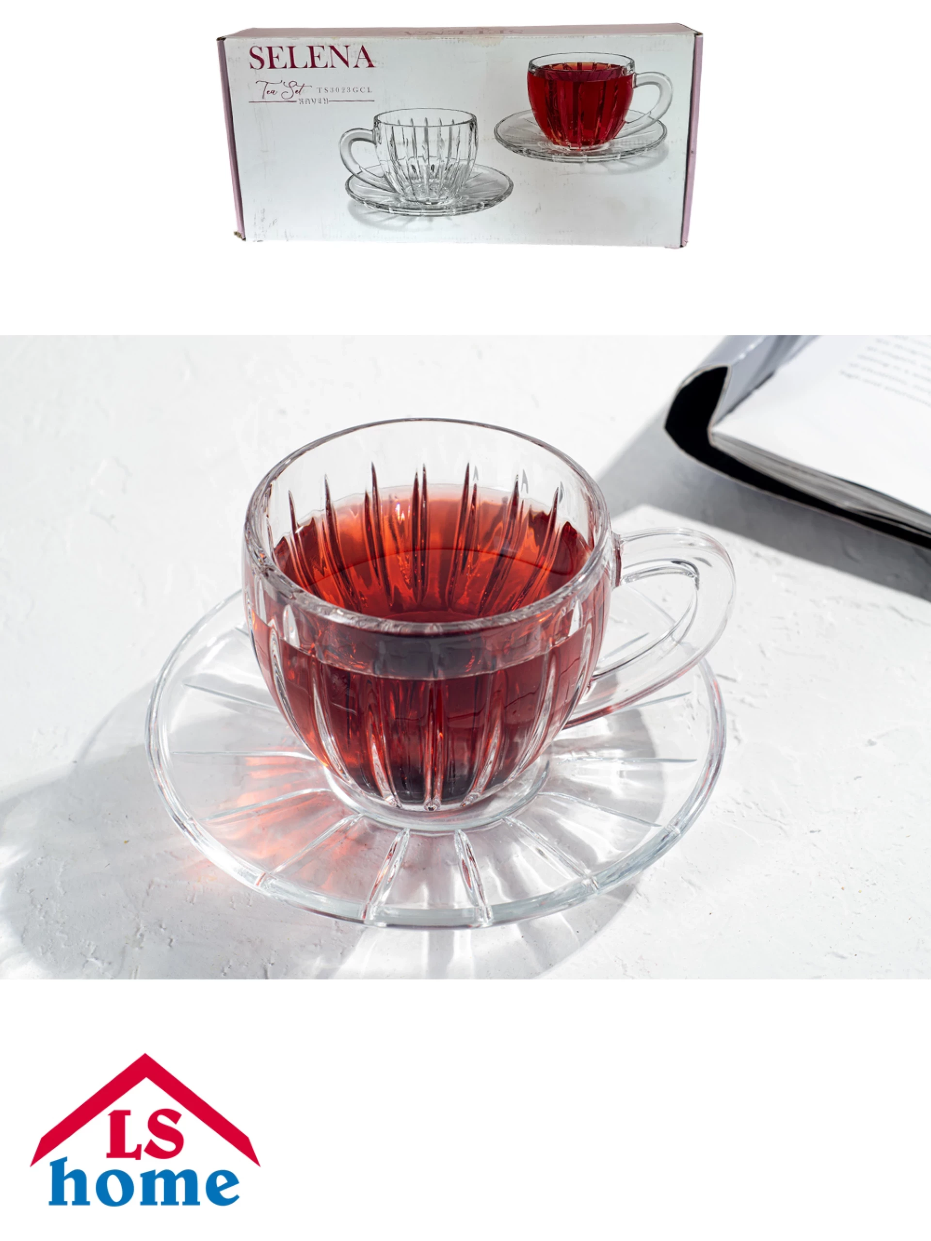SET ŠALICA 6/1 6cm/175cc/staklena TS3023GCL SELENA 4# IT50