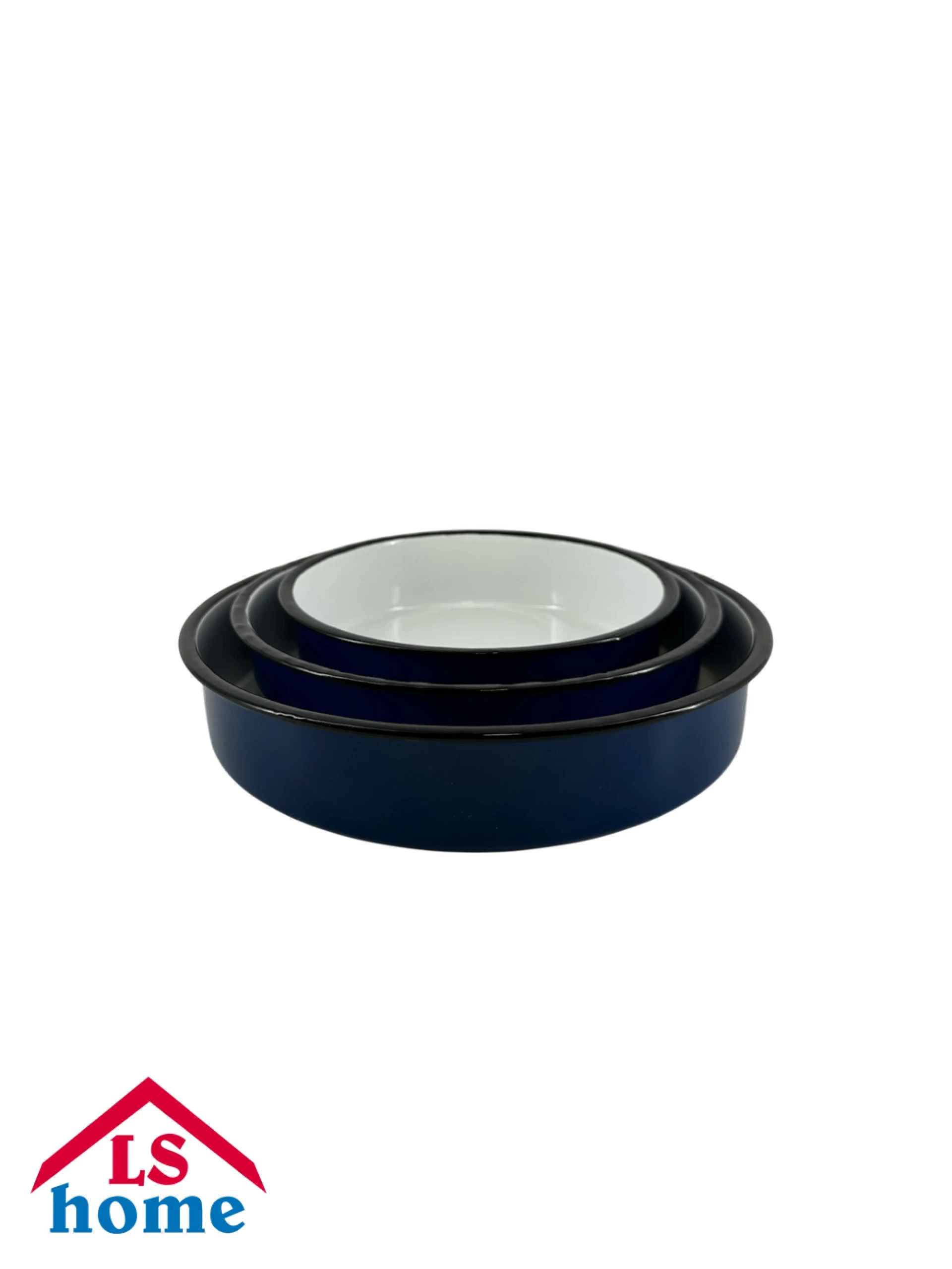 SET TEPSIJA 3/1 24cm/28cm/32cm okrugle/duboke/emajl/plave JM-RP24-32 4# K50