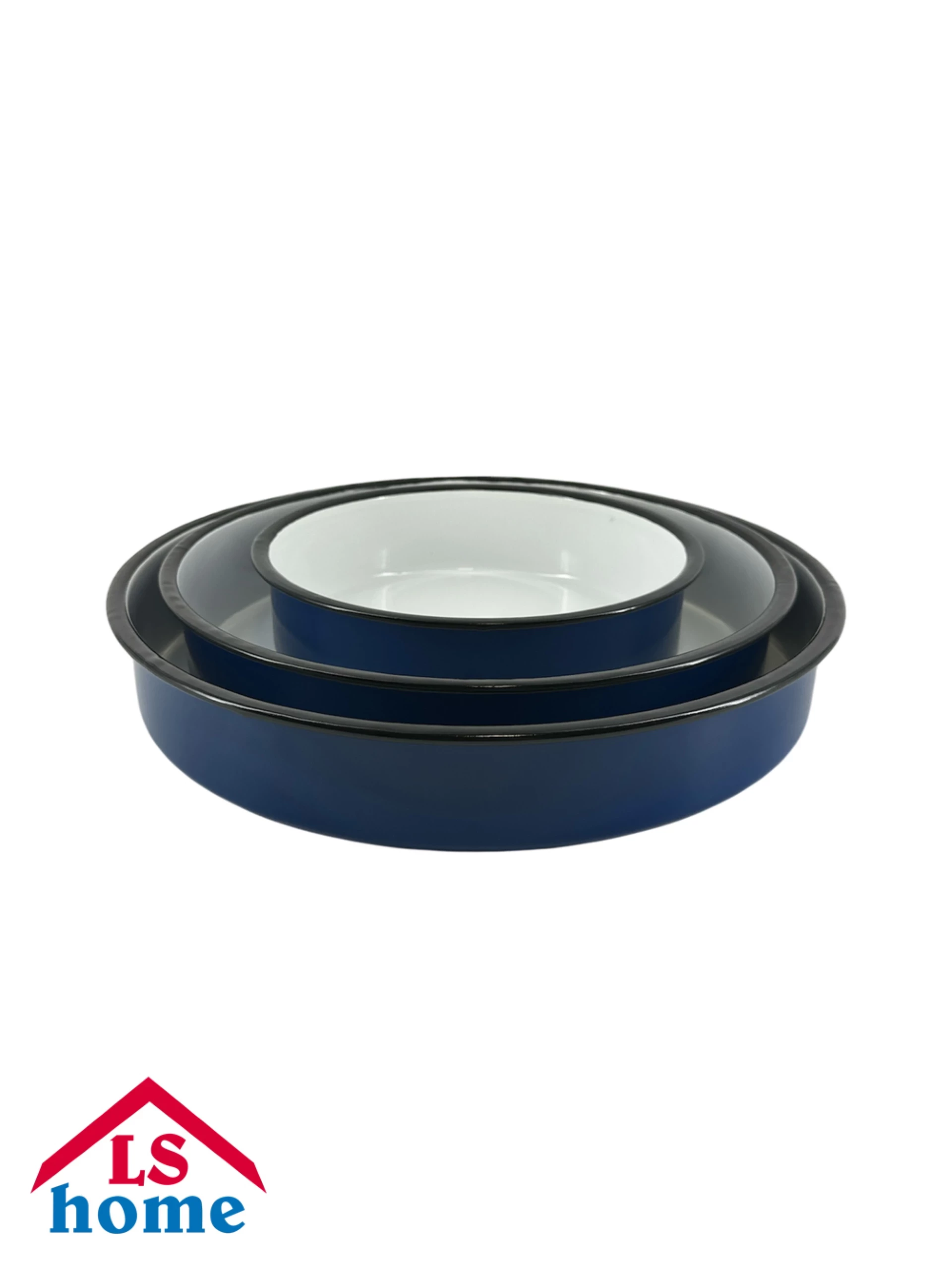 SET TEPSIJA 3/1 24cm/32cm/36cm okrugle/duboke/emajl/plave JM-RP24-36 4# K50