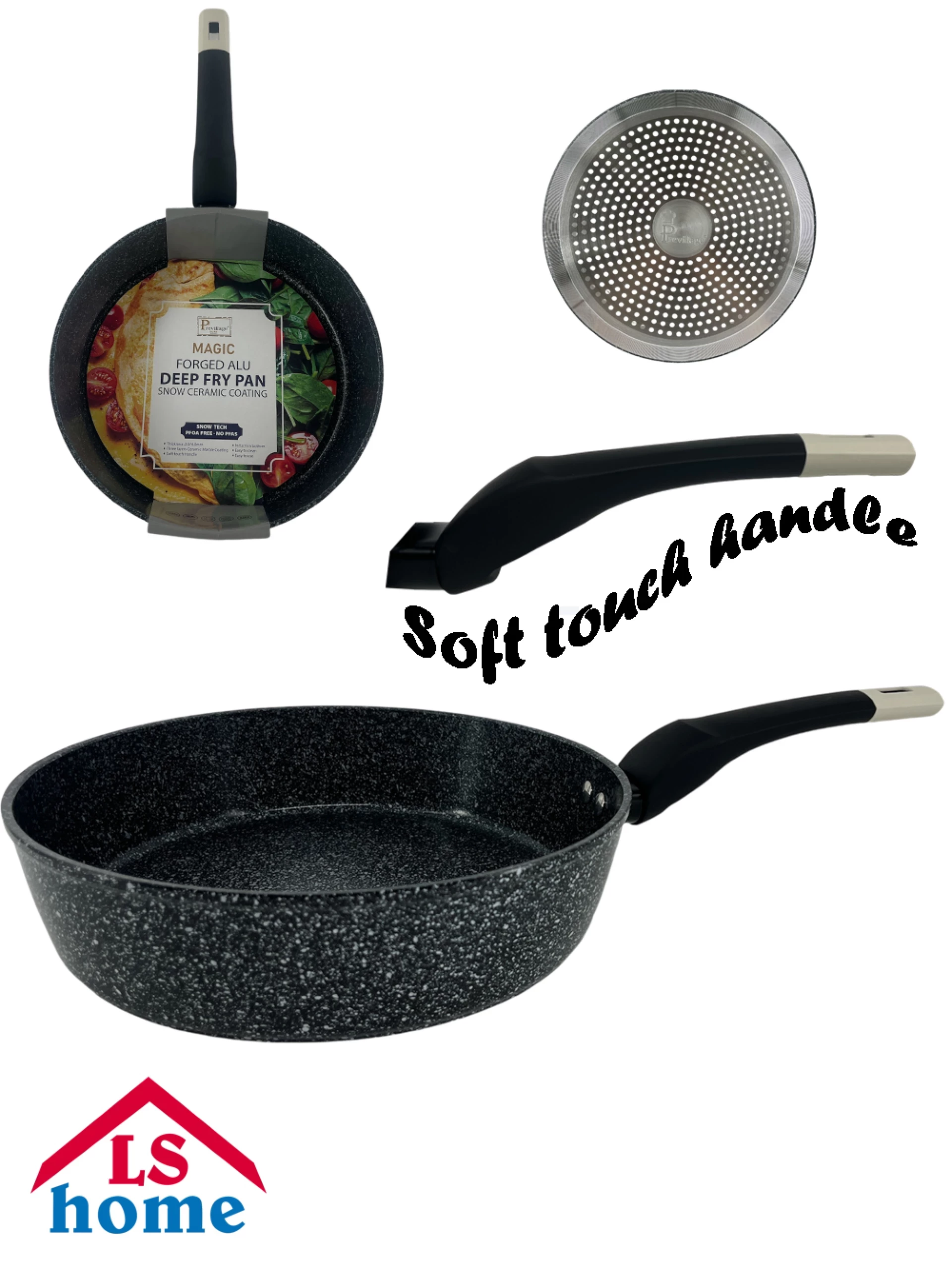 TAVA 24x6,5cm/4mm soft touch/indukcija/ceramic snow coating MAGIC MK001.424 Prev