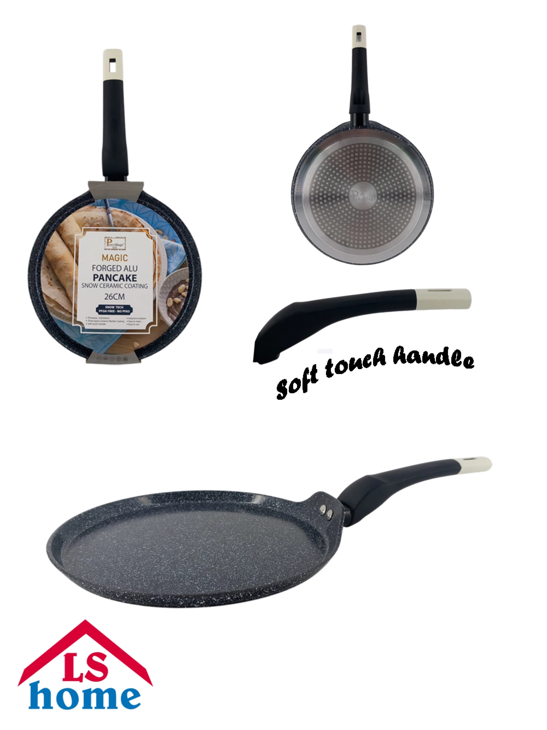 TAVA 26x1,5cm/4mm za palačinke/soft touch/indukcija/ceramic snow coating MAGIC M