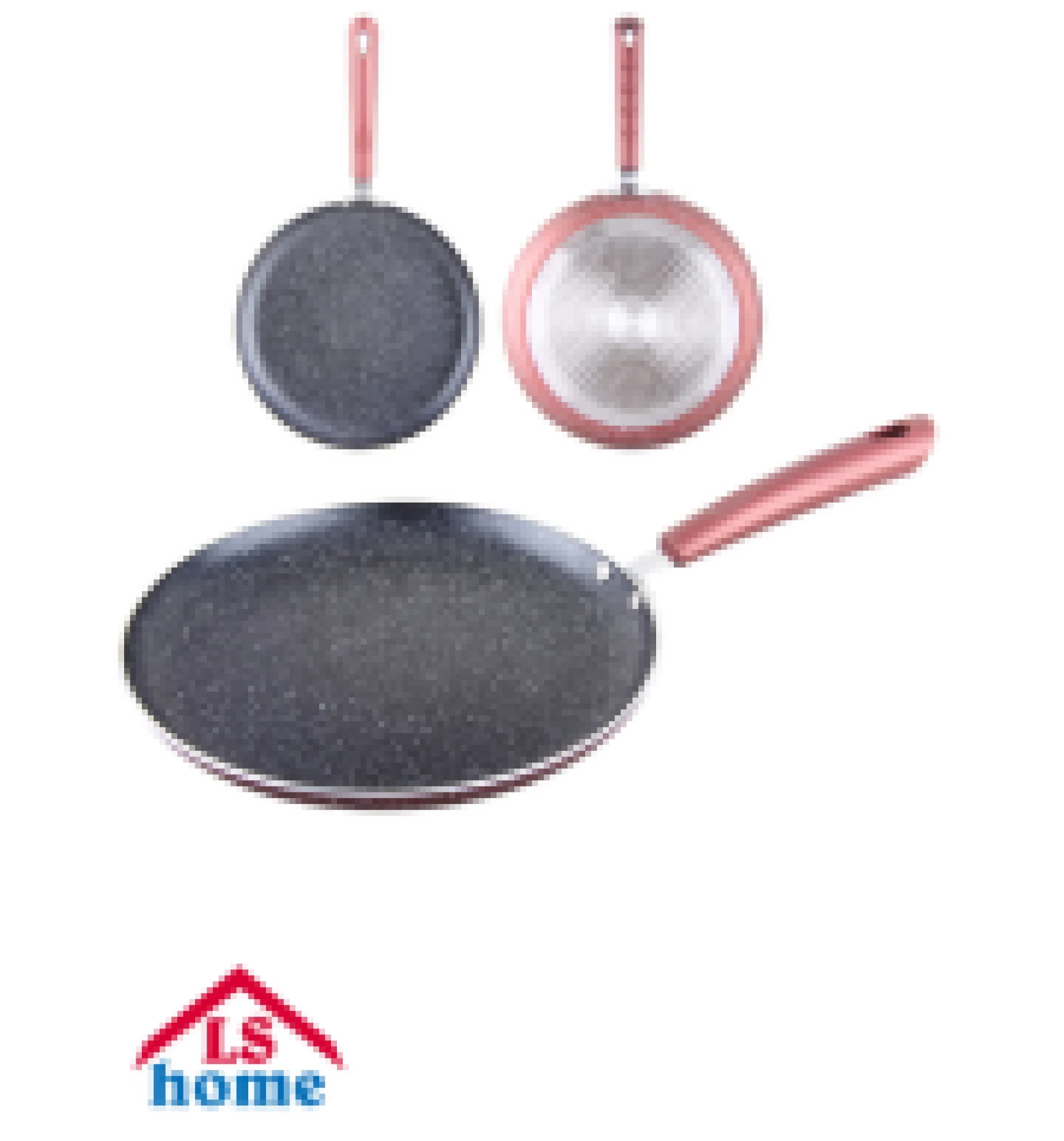 TAVA za palačinke/26x2cm/3mm/teflon/indukcija/mramorna prašina/silikonska ručka/