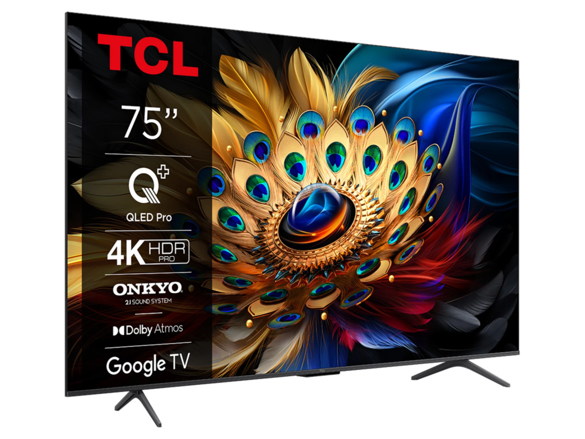 TCL 75"C655 4K QLED TVGoogle TV; QLED pro; 144HZMotion clarity pro; HDMI 2.1; 2.1 ONKYO