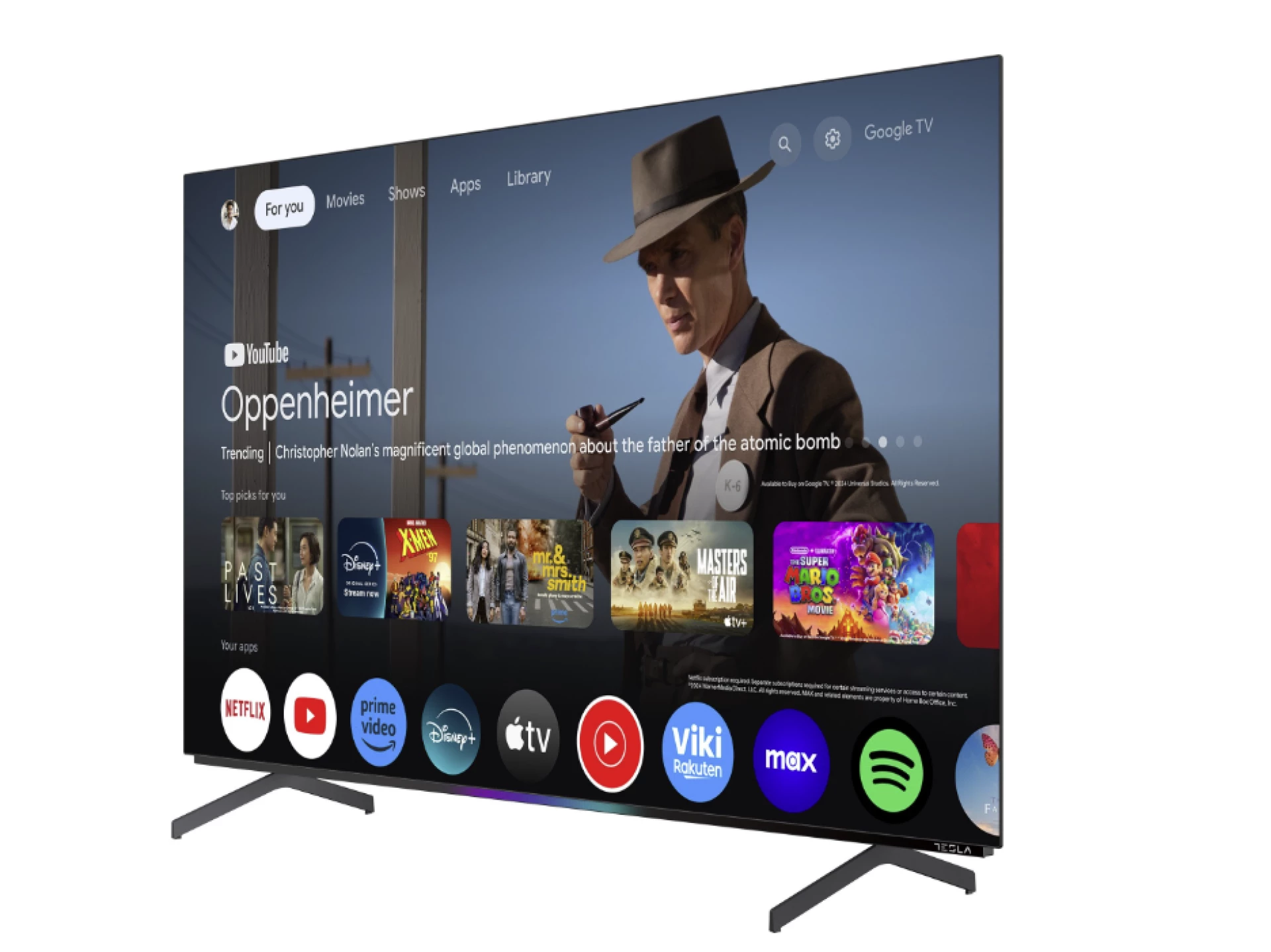 Tesla OLED TV O55S949GUS UHD  Powered by Google TV-Gaming  Refresh Rate 120Hz -3/32GB