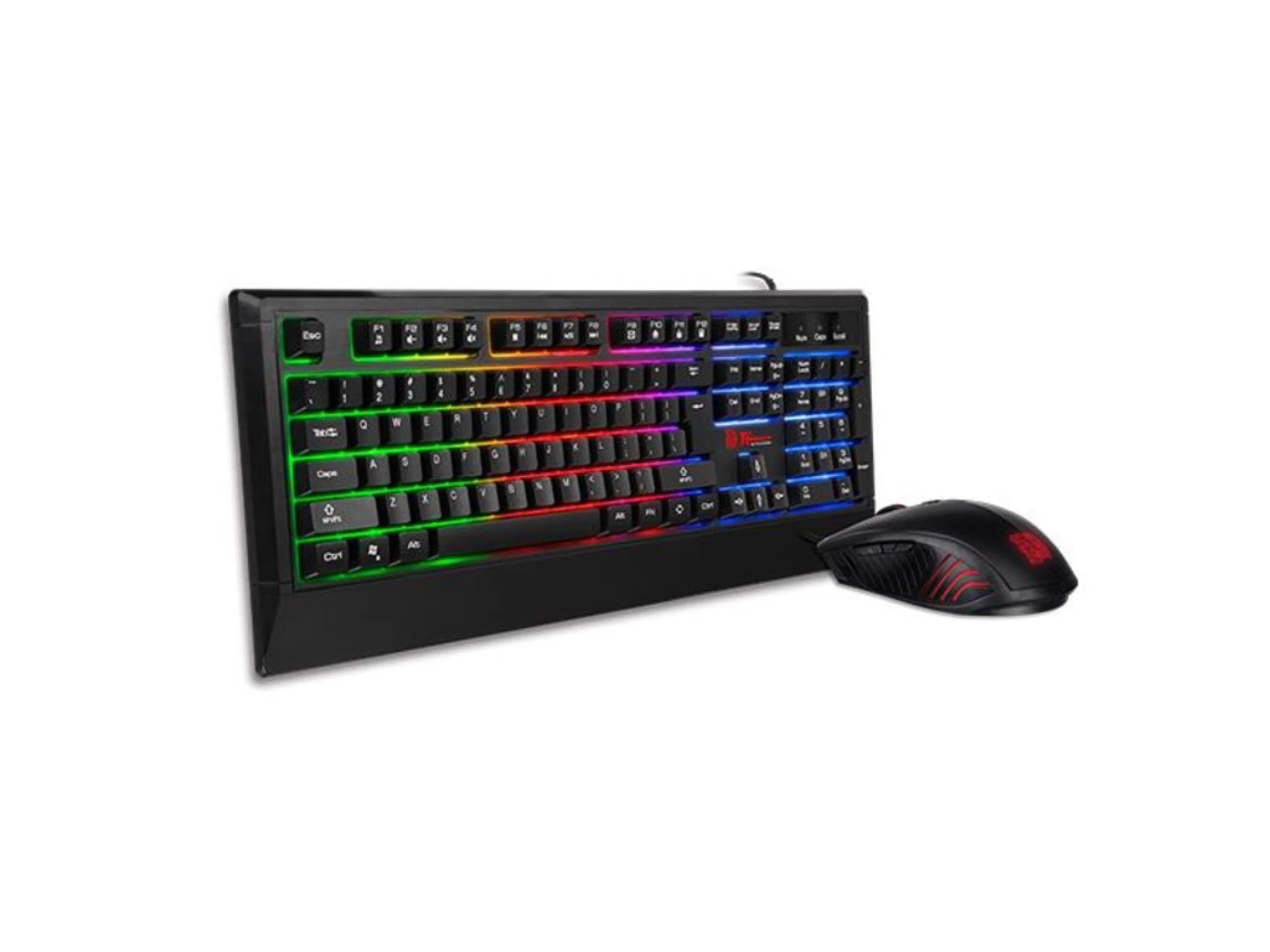 Thermaltake Challenger Combo RGB, Ergonomic, 1.8m, 6 tipkioptički, do 2400 DPI