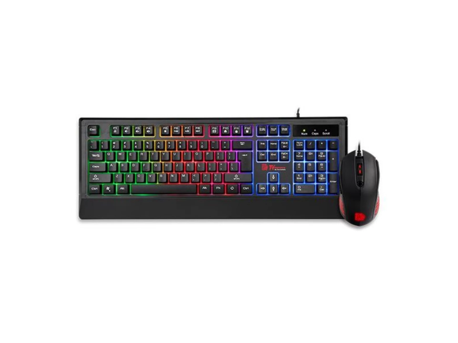 Thermaltake Challenger Combo RGB, Ergonomic, 1.8m, 6 tipkioptički, do 2400 DPI