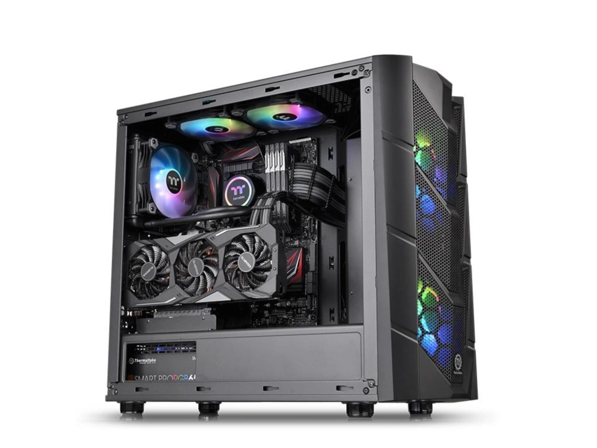 Thermaltake Commander C36 ARGBMid tower case, Tempered glass2x 200mm ARGB front fans, 1x 120mm fan