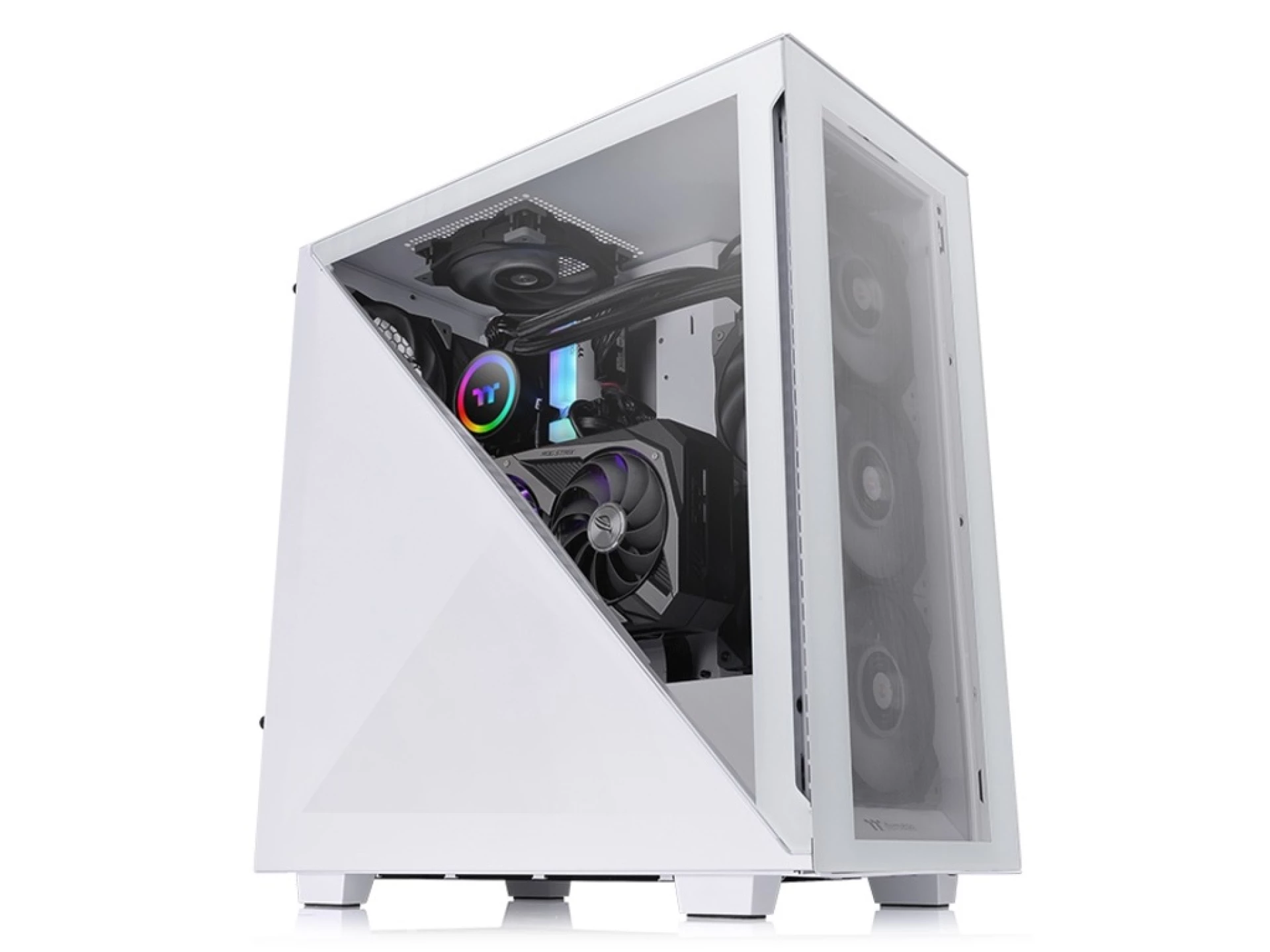 Thermaltake Divider 300 Snow Mid tower, tempered glass, 1x 120mm Turbo fan