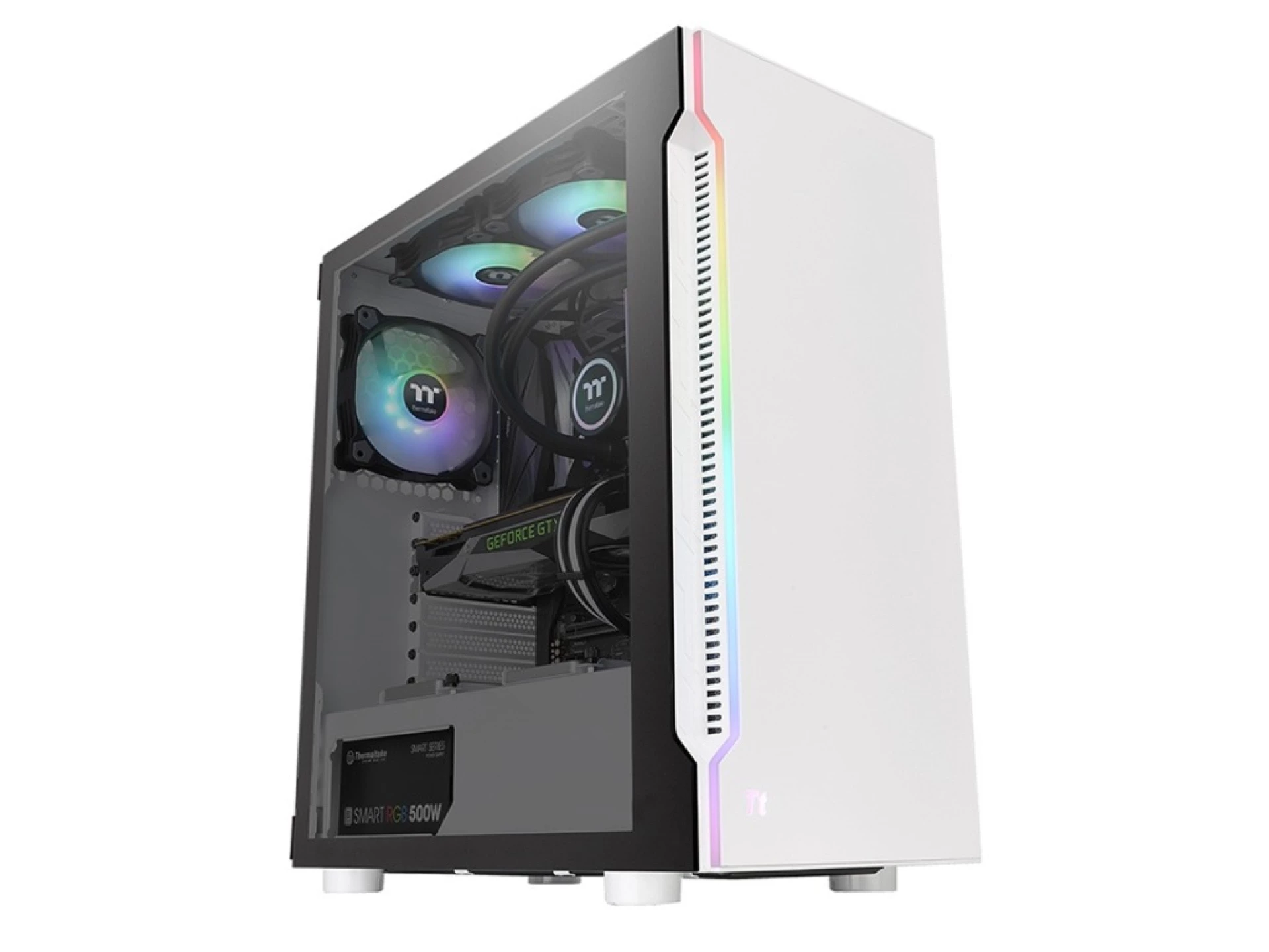 Thermaltake H200 TG Snow RGB Mid tower, tempered glass, 1x 120mm standard fan