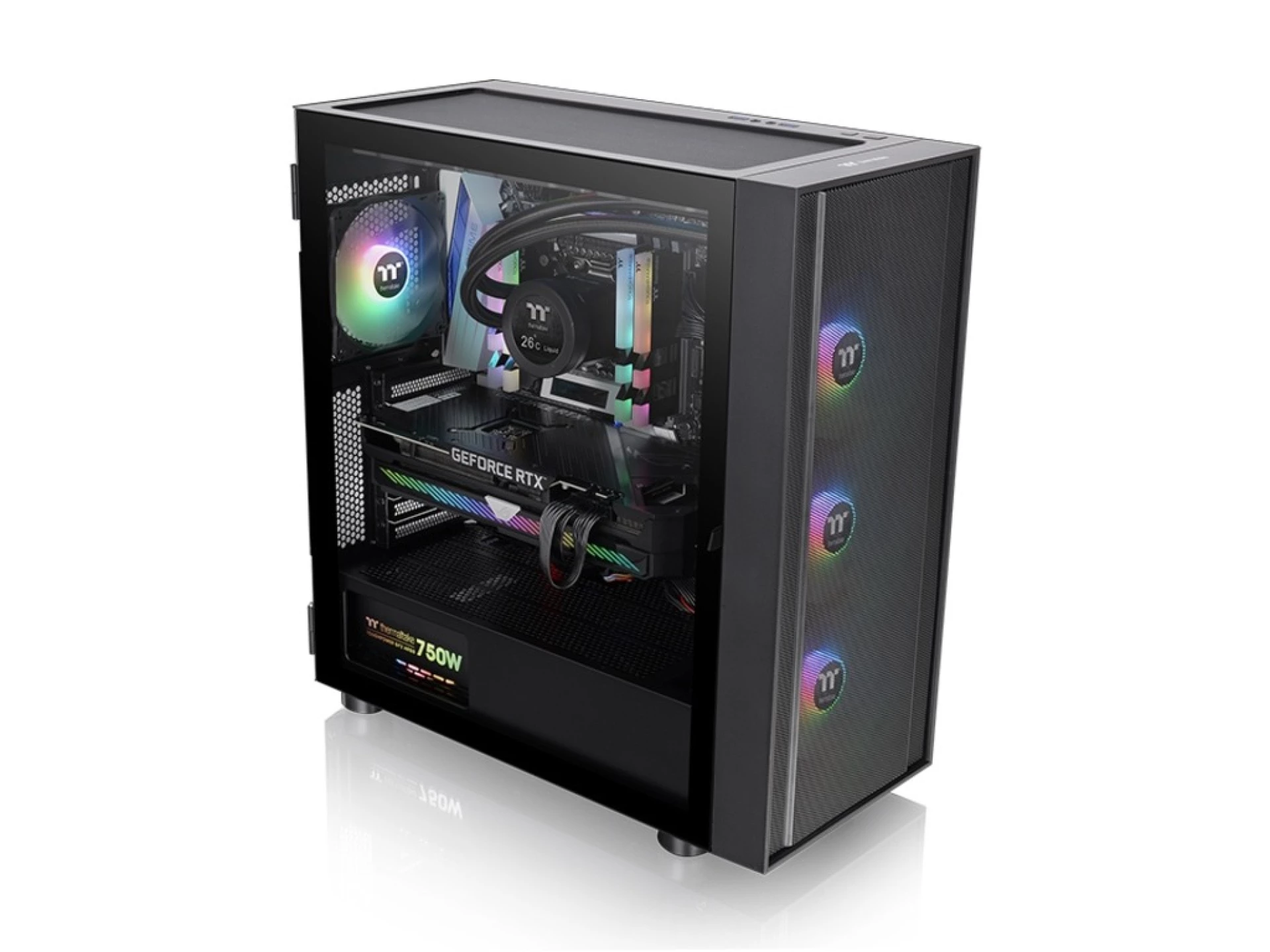 Thermaltake H570 TG ARGB Mid tower, tempered glass, 3x 120mm ARGB Lite fan