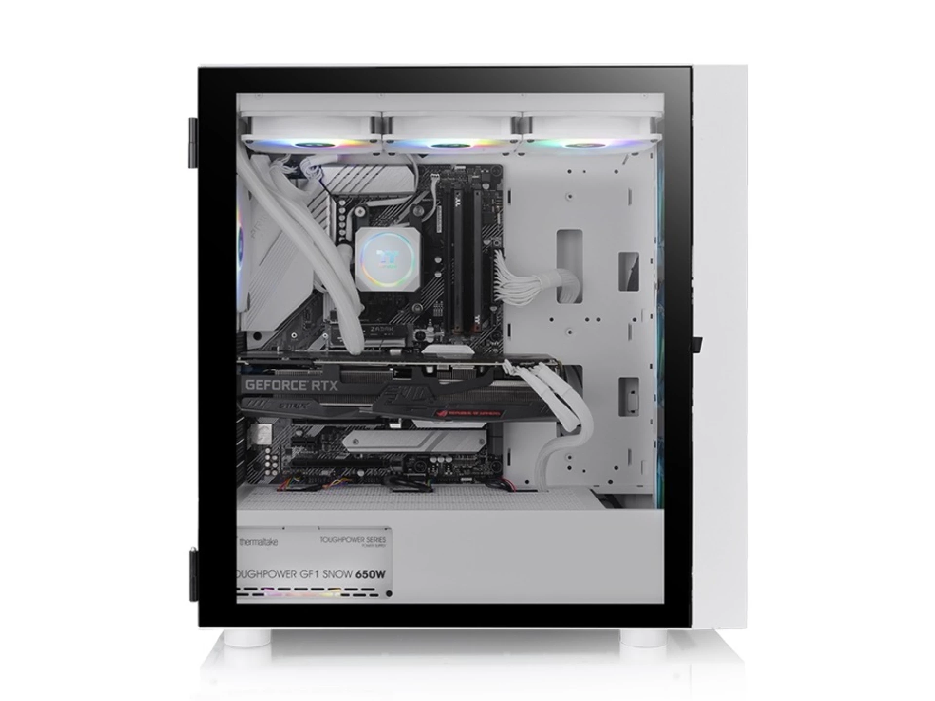 Thermaltake H570 TG ARGB Snow Mid tower, tempered glass, 3x 120mm ARGB Lite fan