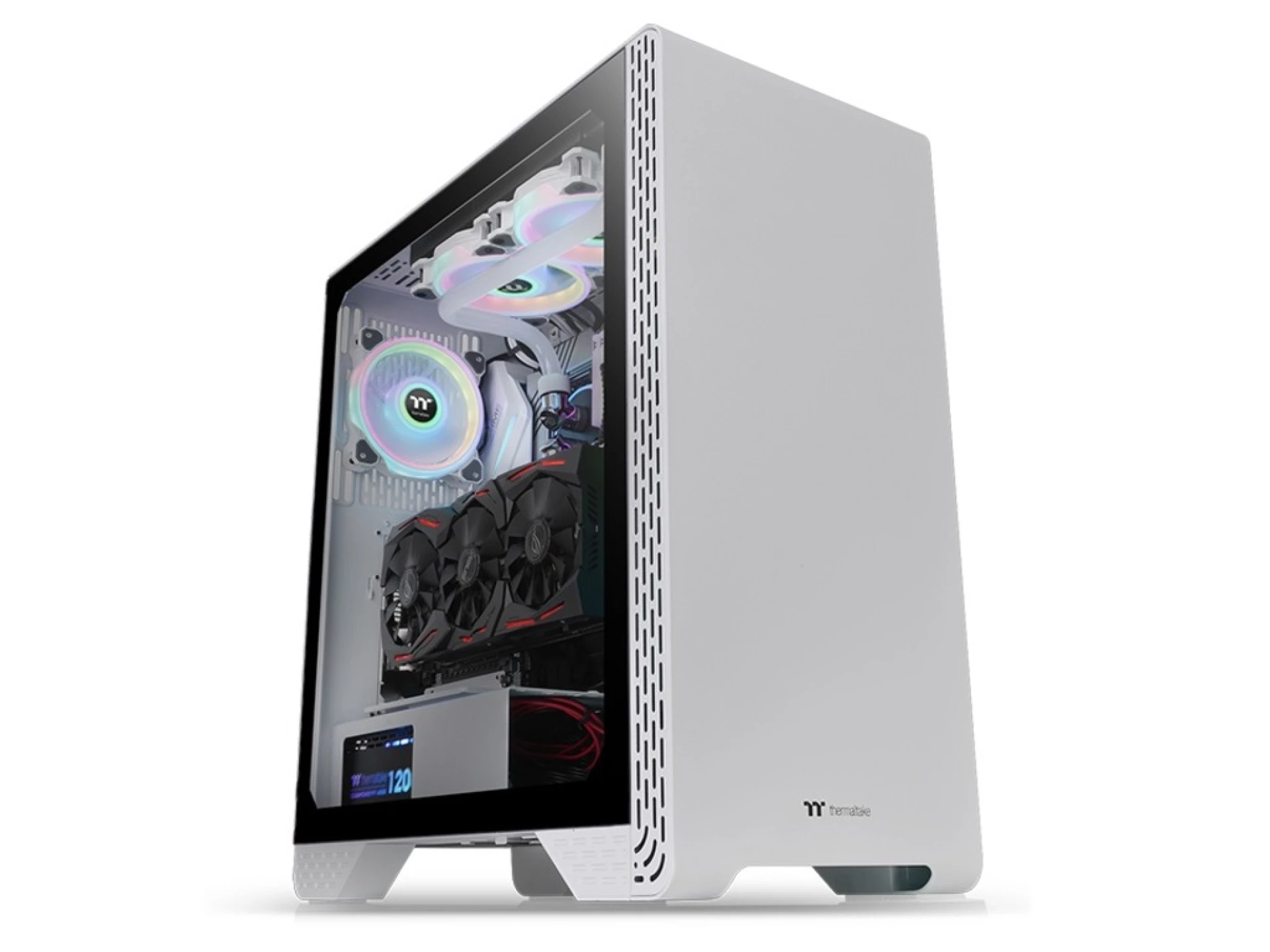 Thermaltake S300 TG Snow Mid tower case, bijela boja, 1x Standard fan 120mm