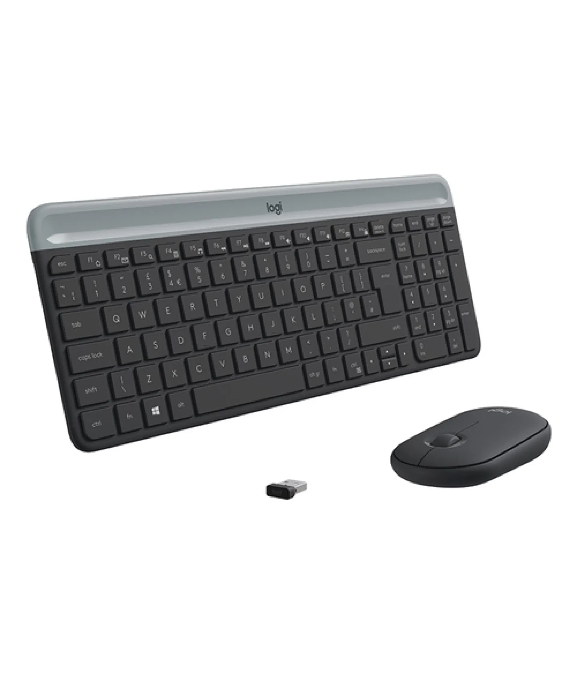Tipkovnica + miš LOG MK470 Slim Wireless Crna US