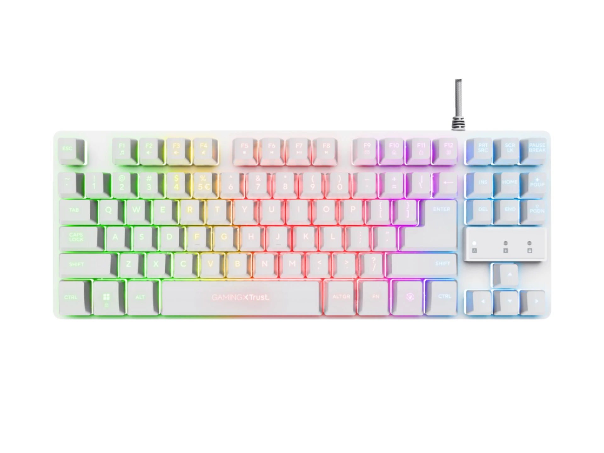 Trust GXT833W Thado TKL bijela tastatura, US layout