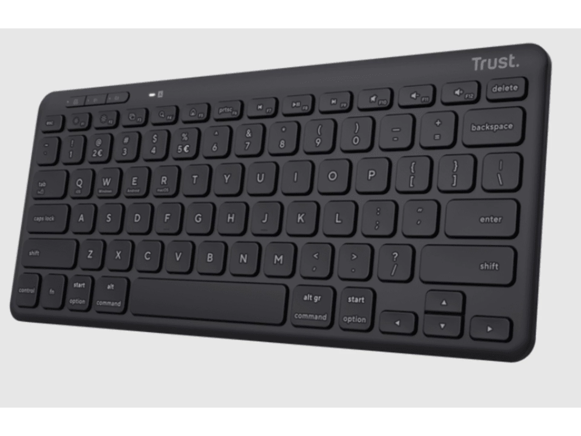 Trust Lyra wireless tastatura, USB 1.1, RF 2.4GHz, Bluetooth5.0, US layout