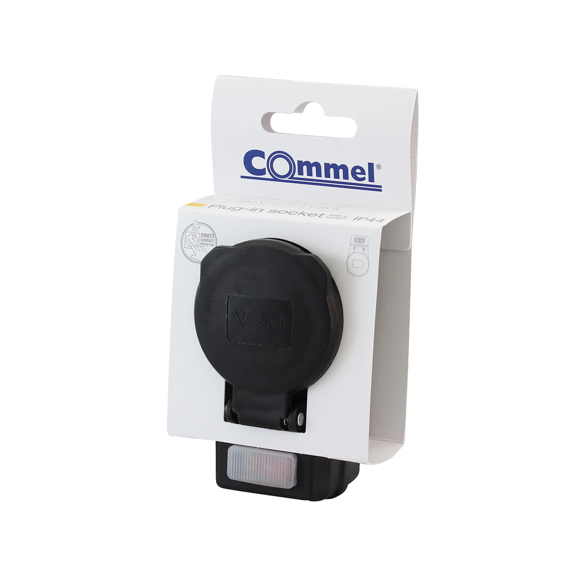 utičnica sa sklopkom IP44 crna 240-311