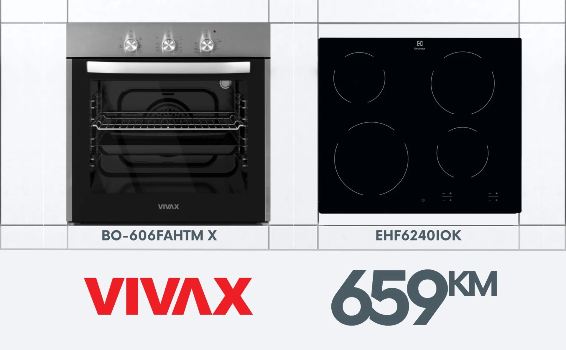 Vivax Home Pećnica + Electrolux Ploča Set VIE05