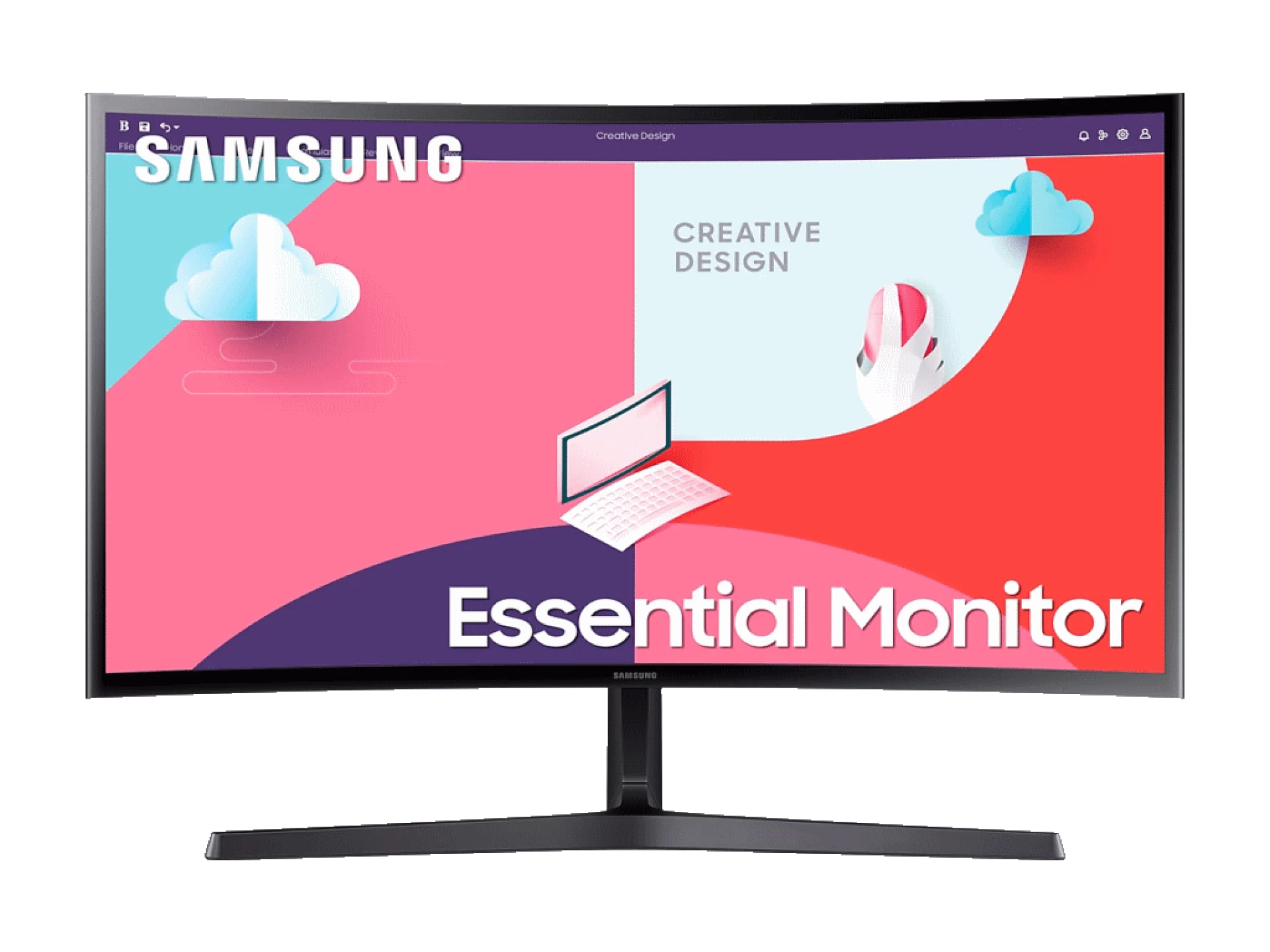 Zakrivljeni Samsung monitorLS27C366EAUXEN, 27", FHD, 4ms60Hz,VGA, HDMI, DP, Audio Jack,VESA