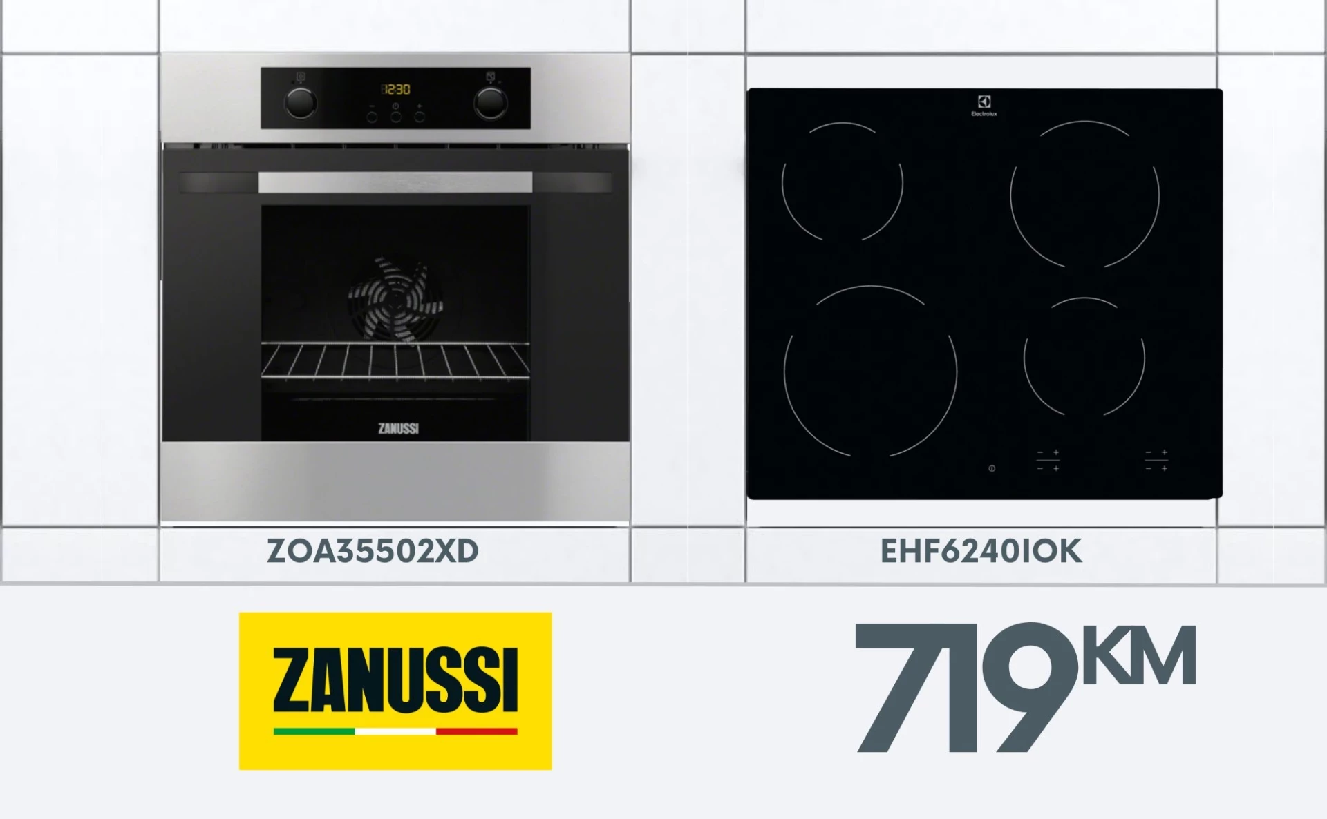 Zanussi Pećnica + Electrolux Ploča Set ZNE01