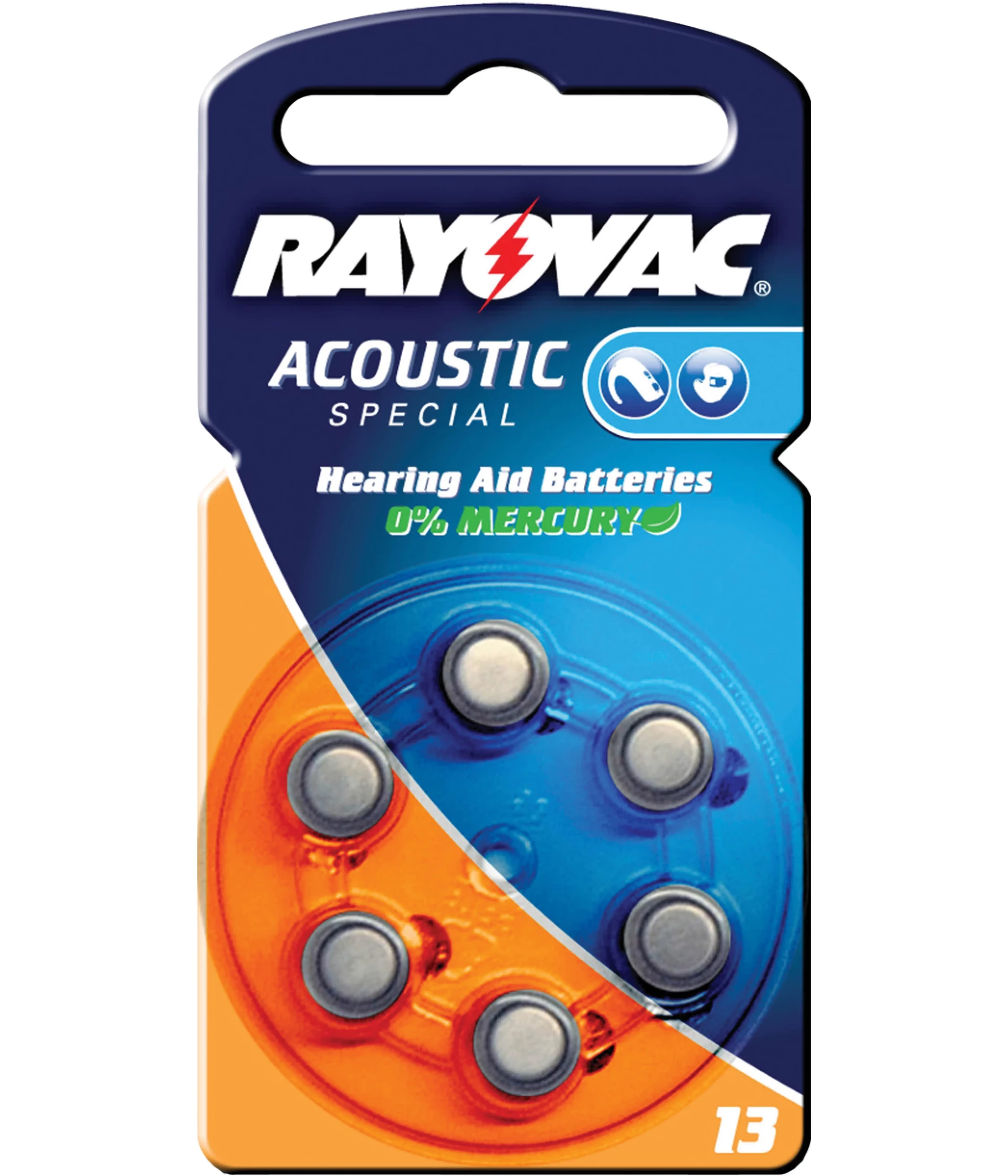 Zinc-air baterija za slušni aparat, 1.4V, 290 mAh, 7.8x5.35mm, pakiranje 6 komad