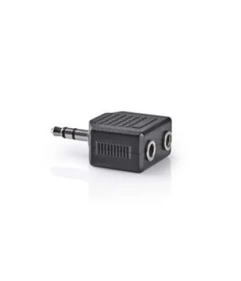 Audio Adapter | 3.5 mm M - 2x 3.5 mm Ž | Stereo | Box Pack | NEDIS