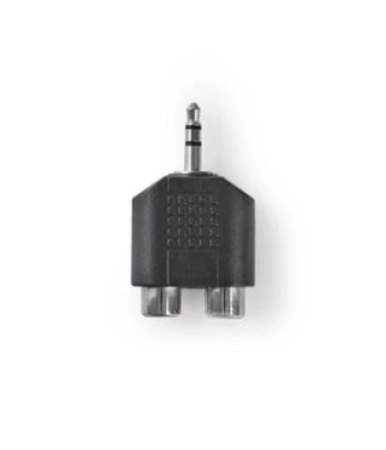 Audio Adapter | 3.5 mm M - 2x RCA Ž | Stereo | Box Pack | NEDIS