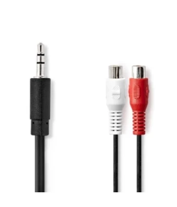 Audio Kabel | 3.5mm M - 2x RCA Ž | 0.20 m | Box Pack | NEDIS