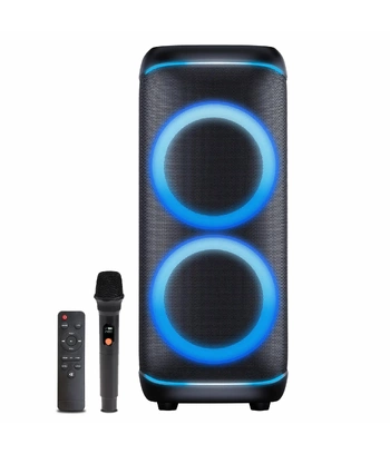Bluetooth Party Zvučnik | 200W RMS | Bežični Mikrofon | Ručka i Kotači | DENVER