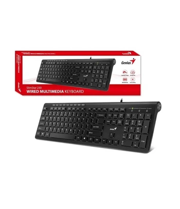 Genius SlimStar 230II Žična Tipkovnica | Crna