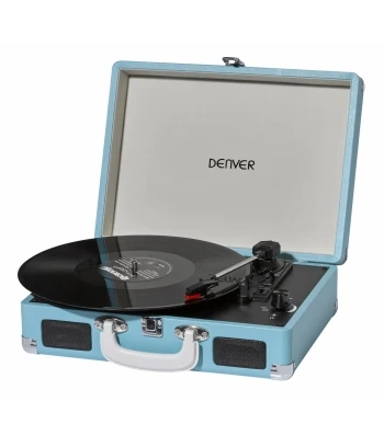 Gramofon | 33-45-78 rpm | Software za Snimanje | Plavi | DENVER