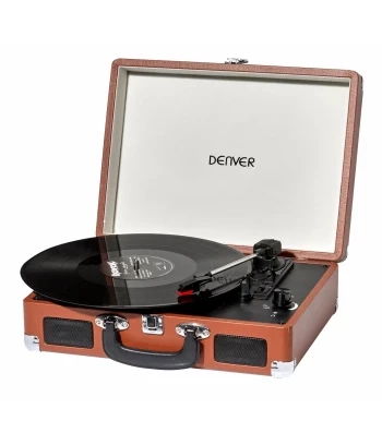 Gramofon | 33-45-78 rpm | Software za Snimanje | Smeđi | DENVER