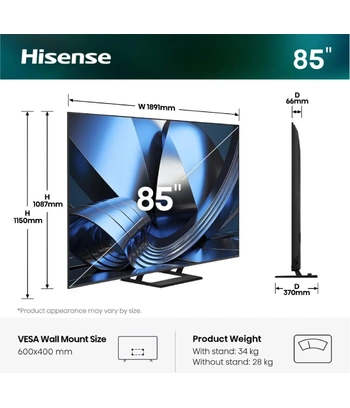 HISENSE TV LED 85U7SE