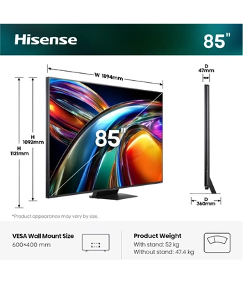 HISENSE TV LED 85UR9S