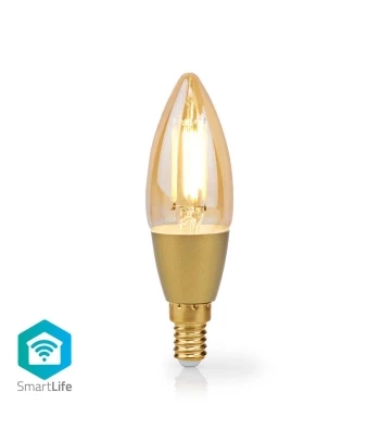 NEDIS Smartlife WiFi LED Filament Žarulja | E14 | 4.9W | 1800 - 3000 K