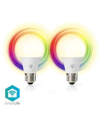 NEDIS Smartlife WiFi LED Žarulja | E27 | 9W | RGB i 2700 - 6500 K | 2 komada