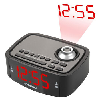 Radio budilnik Hyundai RAC 201 PLL BR, s projekcijom, digitalni FM tuner