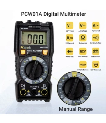 PCWork Digitalni Multimetar PCW01A