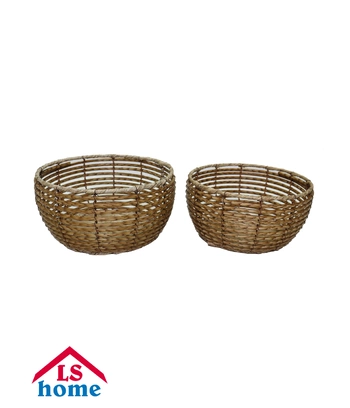 SAKSIJA 2/1 24,5x12/22x11cm dekorativna/pletena/smeđa Y5573 Previllage 12# K50