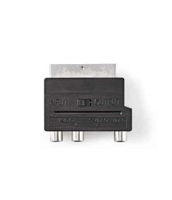 SCART Adapter | Scart M - 3x RCA + S-Video Ž | Box Pack | NEDIS