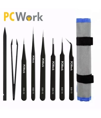 Set od 8 pinceta | Nehrđajući Čelik | ESD Safe | PCWork