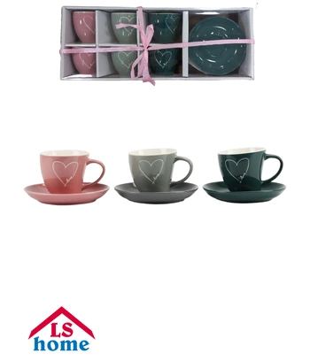 SET ŠALICA 6/1 175ml/dekor/3 color 150700066-A Previllage 6# K48